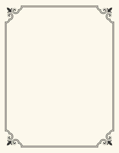 Simple Blank Frame with Fleur De Lis Simple Blank Frame with Fleur de Lis fleur stock illustrations
