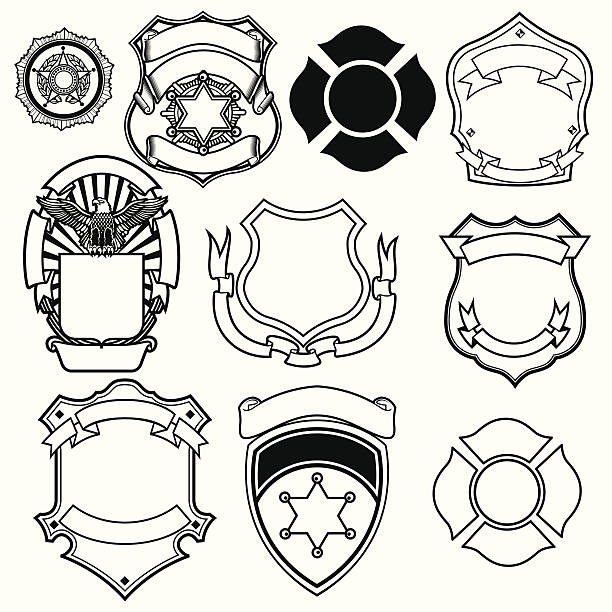 SHERIFFo shield vector collection riot shield illustrations stock illustrations
