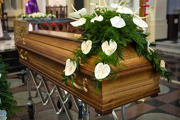 istock Coffin in  Catholic Church 508352723