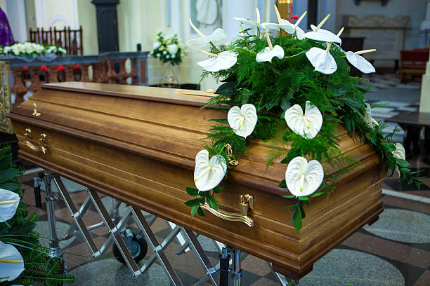 istock Coffin in  Catholic Church 508352897
