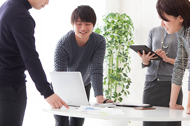 istock Business people looking at the documents in the office 508354446