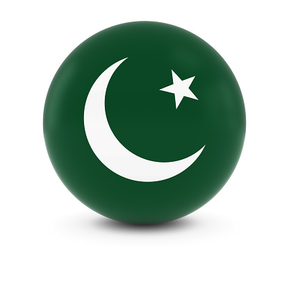 Pakistani Flag Ball - Flag of Pakistan on Isolated Sphere