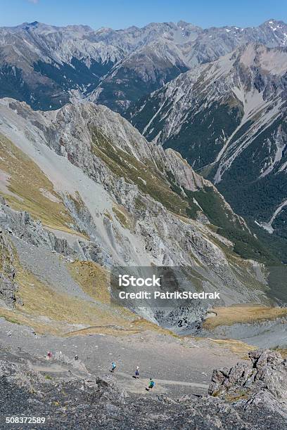 Walkers Auf Dem Weg Zum Gletschertals In Neuseeländische Alpen Stockfoto und mehr Bilder von Abenteuer