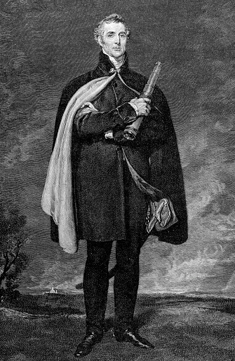 Engraving from 1890 showing the Duke of Wellington.