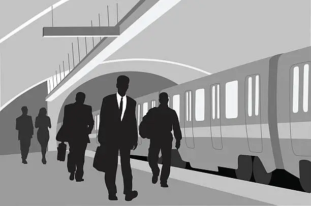 Vector illustration of Subway  Business People