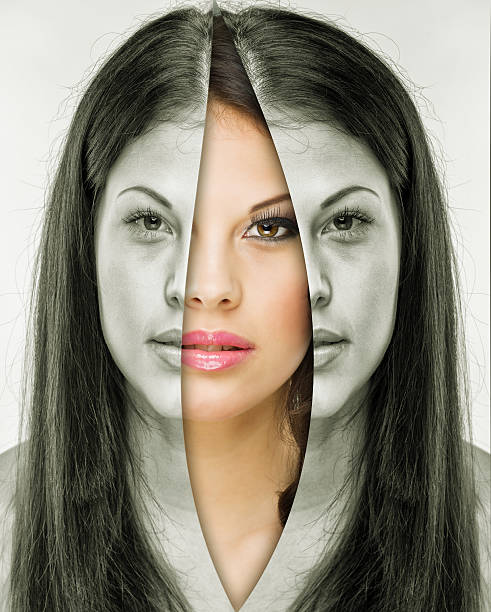 istock Woman behind the mask before and after makeup 508374283