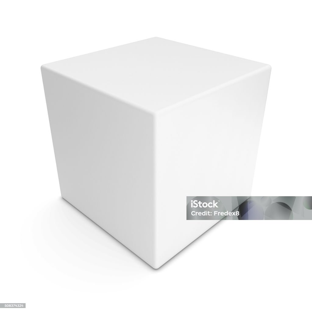 White Rounded Cubes Blank White Rounded Cube Shape Isolated On White Background Stock Photo ...