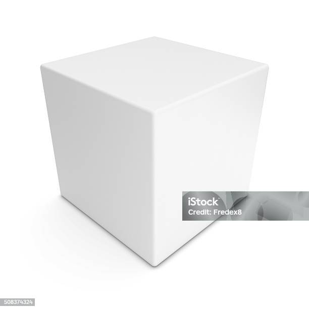 White Rounded Cubes Blank White Rounded Cube Shape Isolated On White Background Stock Photo ...