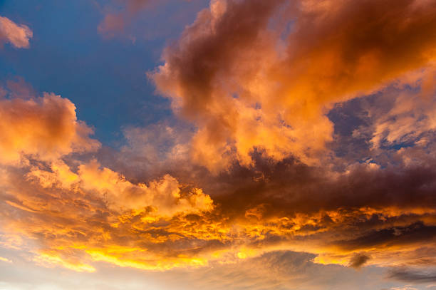 istock Evening Sky with Clouds glowing from the sun. 508375175