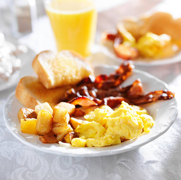 istock breakfast with bacon, eggs and home fries 508375611