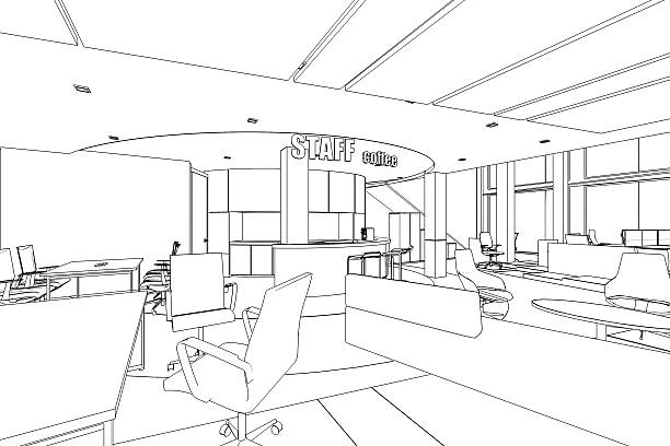 istock outline sketch of a interior pantry area 508376871