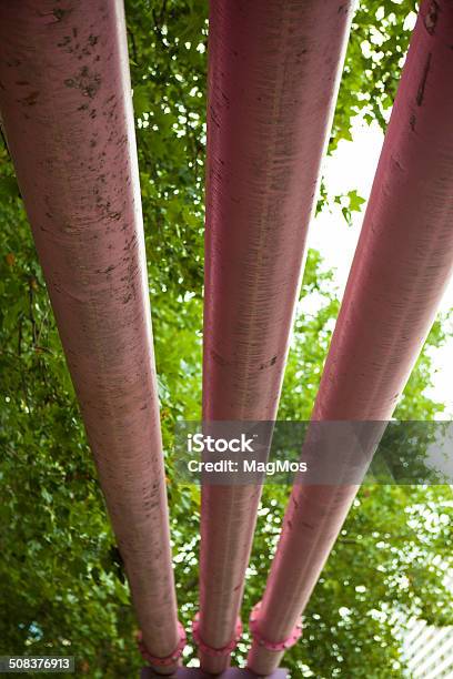 Pink Pipes Stock Photo - Download Image Now - Curve, Factory, Green Color