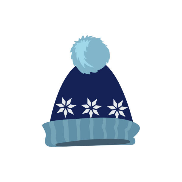 ilustrações de stock, clip art, desenhos animados e ícones de conjunto de chapéu de inverno - knit hat