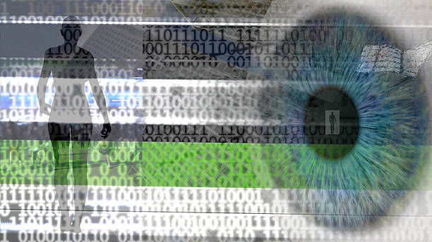 istock Digital Surveillance of a walking woman. 508377901