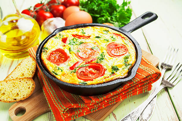 istock Omelet with vegetables and cheese. Frittata 508378881