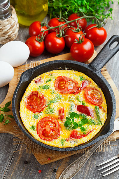 istock Omelet with vegetables and cheese. Frittata 508378951