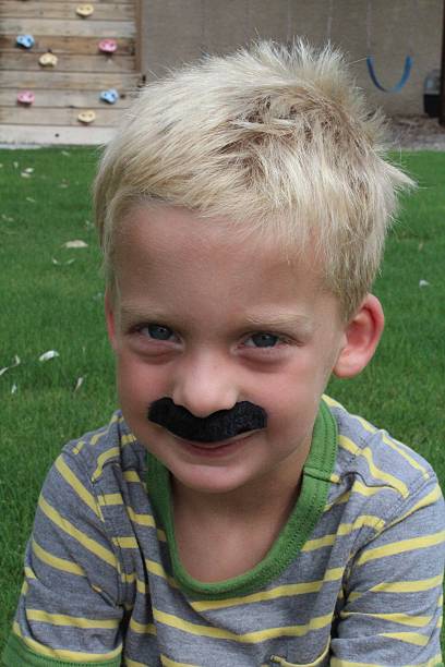 istock Close up of mustache boy 508379009
