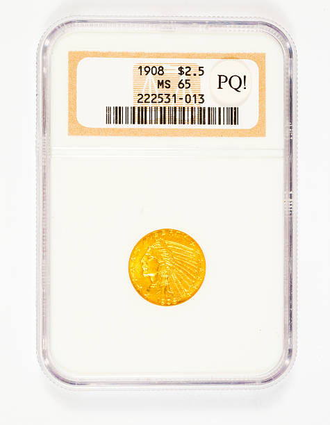 qualidade premium graded moedas de ouro - coin scarcity gold north american tribal culture - fotografias e filmes do acervo