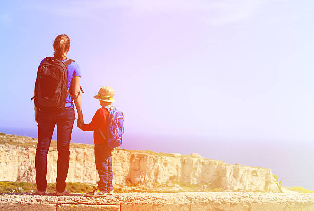 istock mother and son travel in mountains 508379944