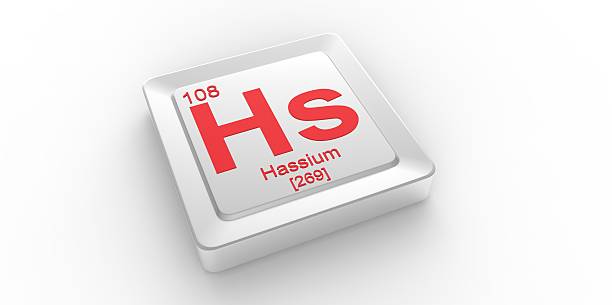istock Hs symbol 108 material for Hassium chemical element 508379999