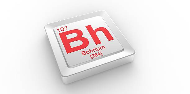 istock Bh symbol 107 material for Bohrium chemical element 508380001