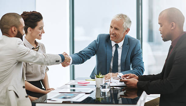 istock Welcoming him to the team 508381238