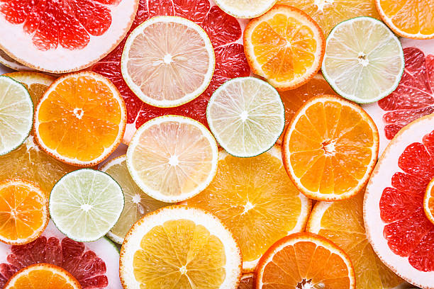 istock Sliced citrus: oranges, mandarines, lemons, limes, sweetie, grapefruits, witch's broom 508382206