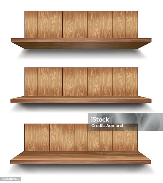 Shelf Vector Design Wood Shelf Design Component Vector Stock Illustration - Download Image ...