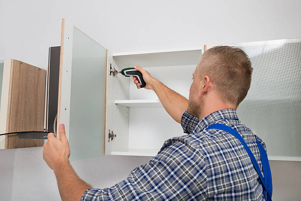 istock Carpenter Drilling In Cabinet 508385250