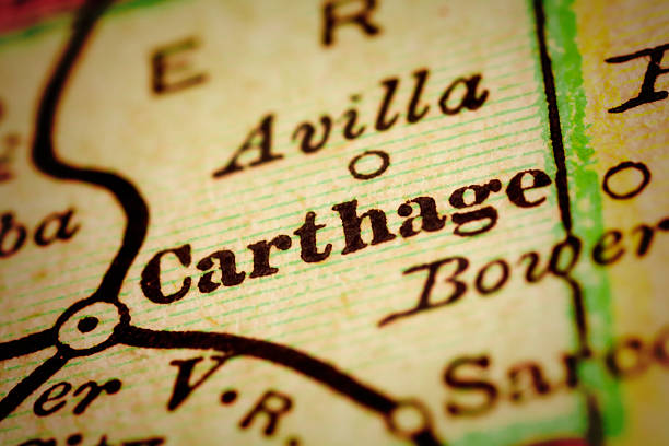 istock Carthage, Missouri on an Antique map 508387130