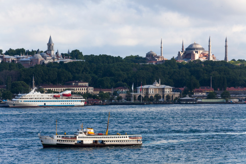 Hagia Sophia and istanbul Bosphorus