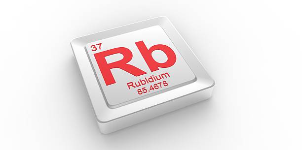 istock Rb symbol 37 material for Rubidium chemical element 508398169