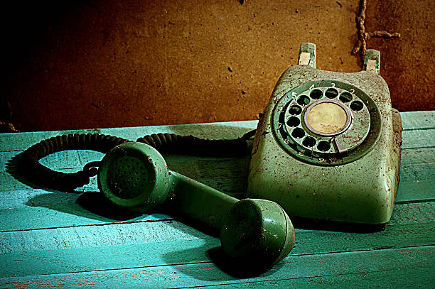 istock Retro telephone and card 508399229