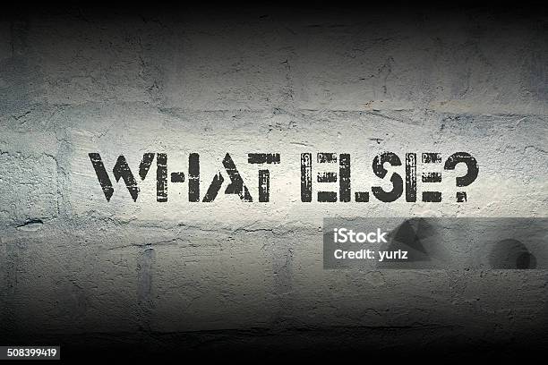 What Else Stock Photo - Download Image Now - Asking, Brick, Brick Wall