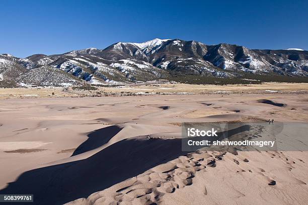 Great Sand Dunes And Mt Zwischen Colorado Stock Photo - Download Image Now - Abstract, Alamosa County, Barren
