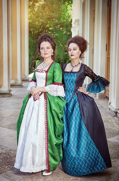 istock Two beautiful women in medieval dresses 508401081