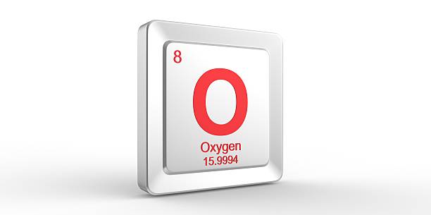 o símbolo 8 material de oxigénio elemento químico - oxygen periodic table mass sign imagens e fotografias de stock