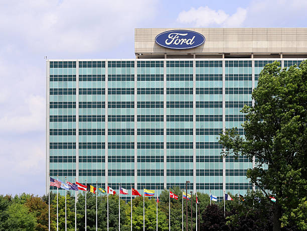 Ford Motor Company World Headquarters Dearborn, MI, USA – July 31, 2014: The Ford Motor Company World Headquarters building located in Dearborn, Michigan. Ford Motor Company is an American multinational automobile corporation. headquarters stock pictures, royalty-free photos & images