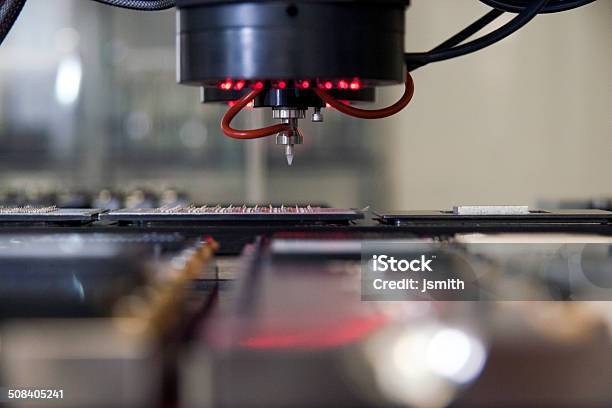 Manufacturing Process Of Electronics Stock Photo - Download Image Now - Manufacturing, Circuit Board, Industry