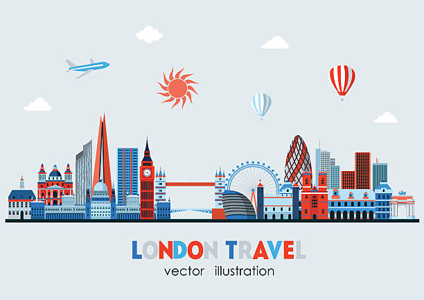 london detailed skyline. vector illustration - londra i̇ngiltere illüstrasyonlar stock illustrations
