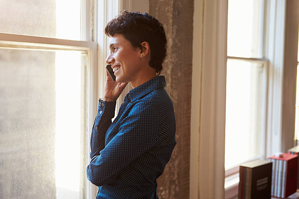 istock Businesswoman Using Mobile Phone In Office 508408686