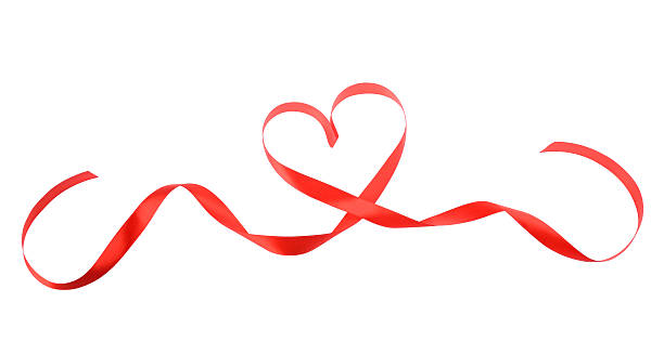 istock red heart ribbon isolated on white background 508408904