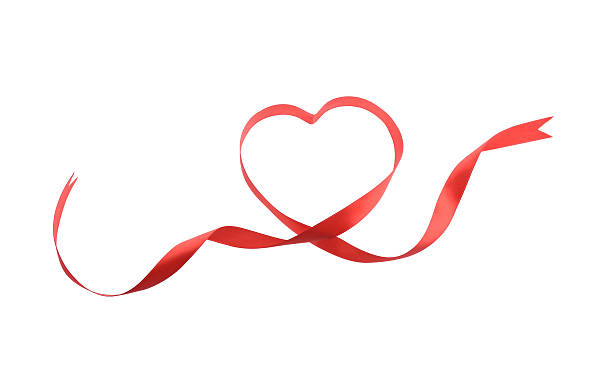 istock red heart ribbon isolated on white background 508408972