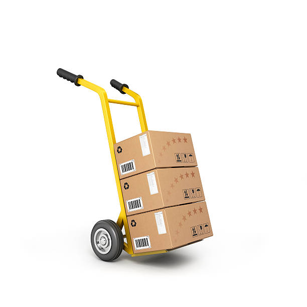 istock concept of fast delivery boxes on a trolley 508409302