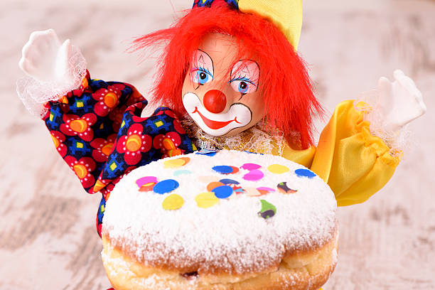 istock sweet donuts with confetti at carnival 508411736