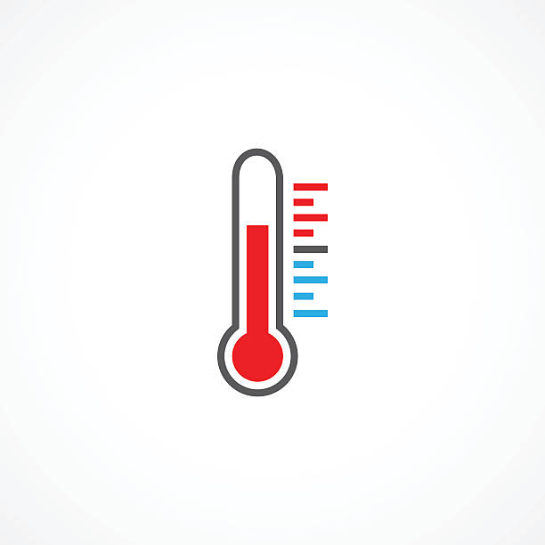 ilustrações de stock, clip art, desenhos animados e ícones de ícone do termómetro - meteo