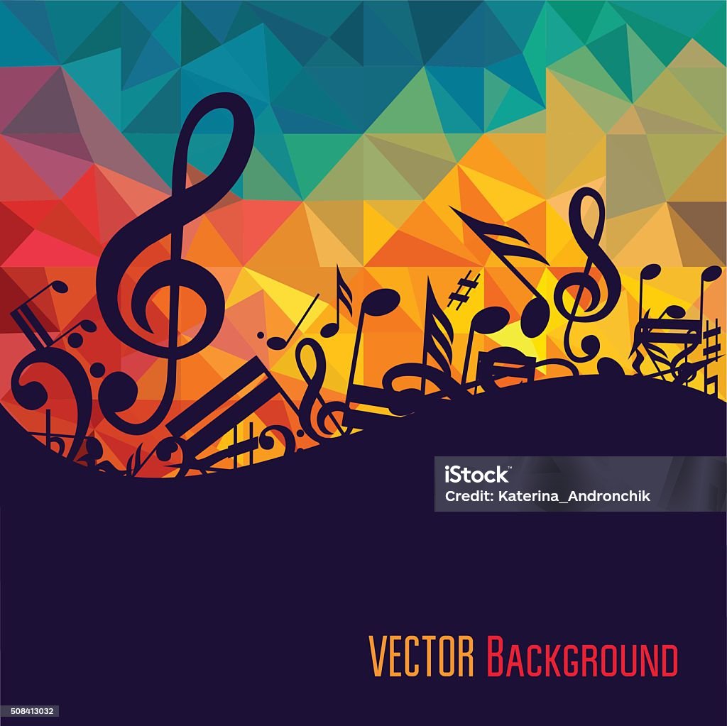 Colorful music background. Music stock vector