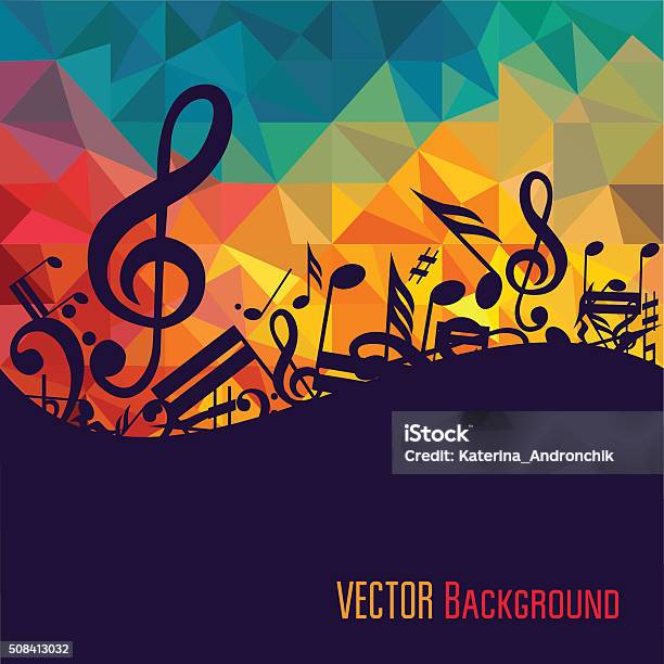Colorful Music Background Stock Illustration - Download Image Now - Music, Choir, Musical Note
