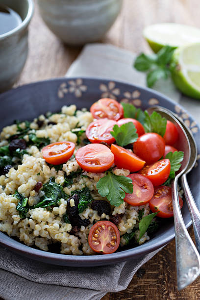 istock Warm bulgur salad with kale 508413976