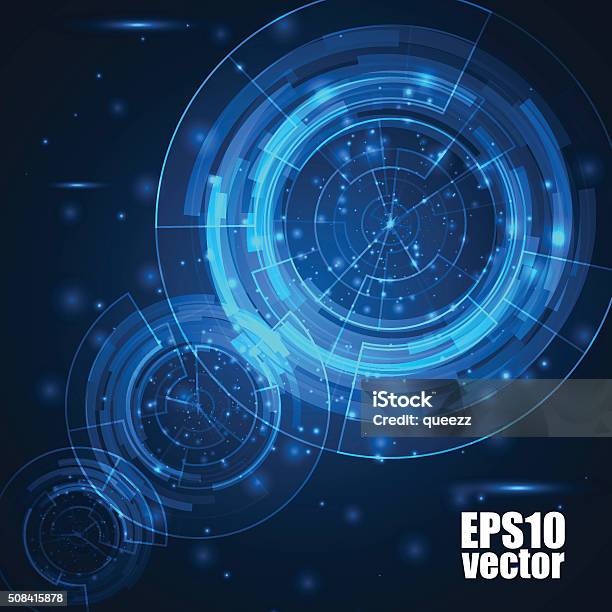 Technology Background With Hud Elements Stock Illustration - Download Image Now - Photographic Effects, Technology, Digital Display